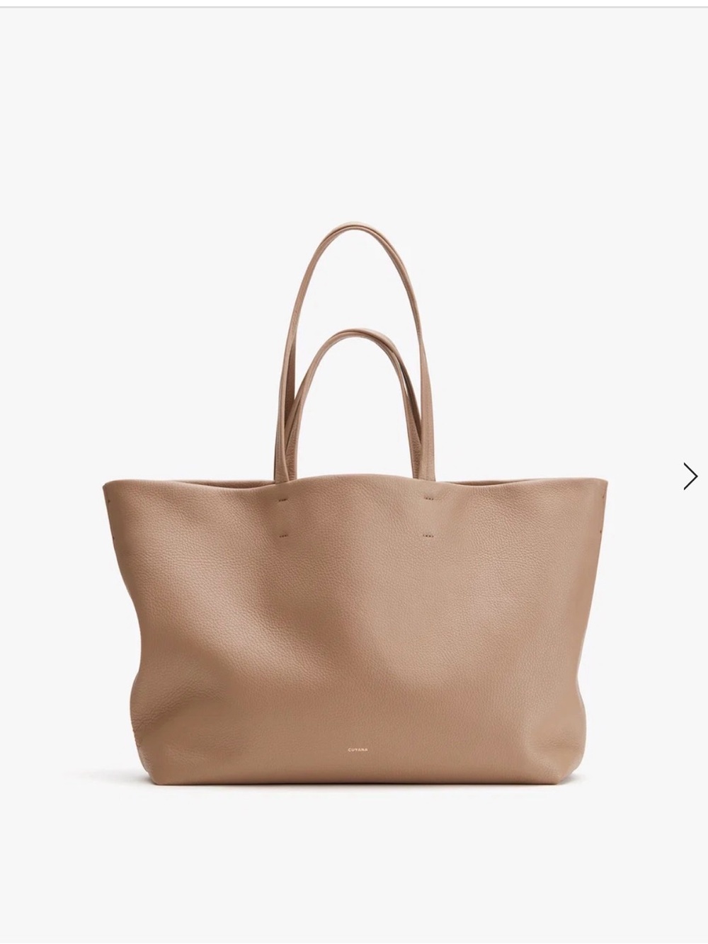 Cuyana Leather Tote With Insert - cappuccino